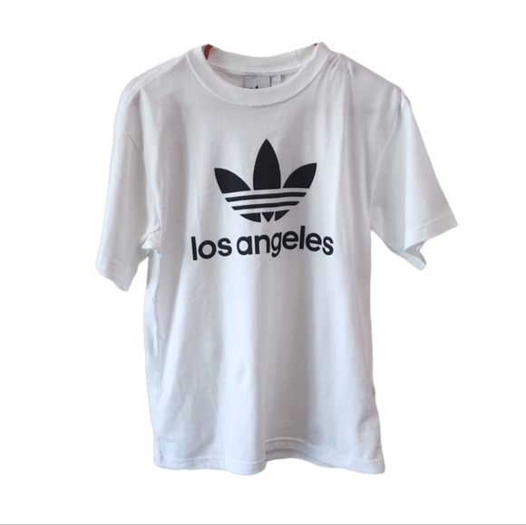 adidas Other - Adidas Los Angeles Stacked Trefoil White Tee